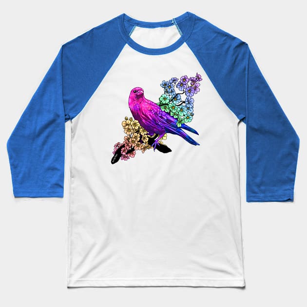 Bi(rd) Baseball T-Shirt by Art by Veya